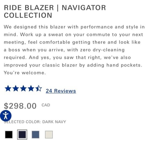 𝅺kit & Ace | Nwt Ride Blazer Dark Navy Blue Size Small - Picture 14 of 14